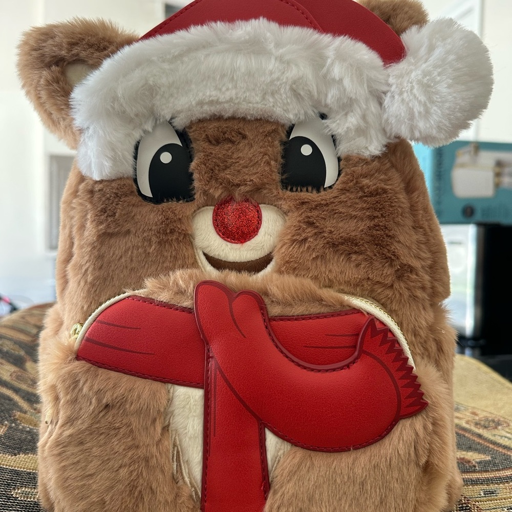 Loungefly Rudolph Furry Tan Backpack